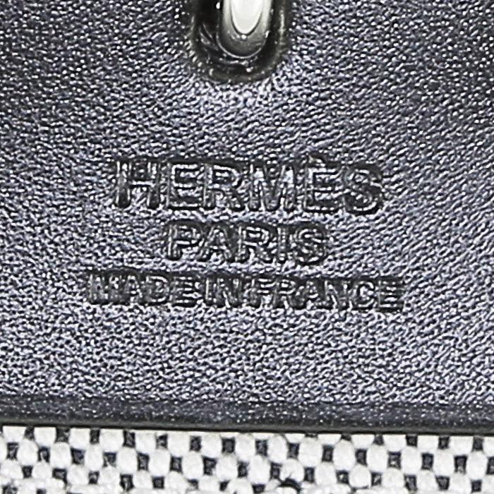Sac bandoulière Hermès  Herbag en toile noire et vache Hunter noire - Detail D4