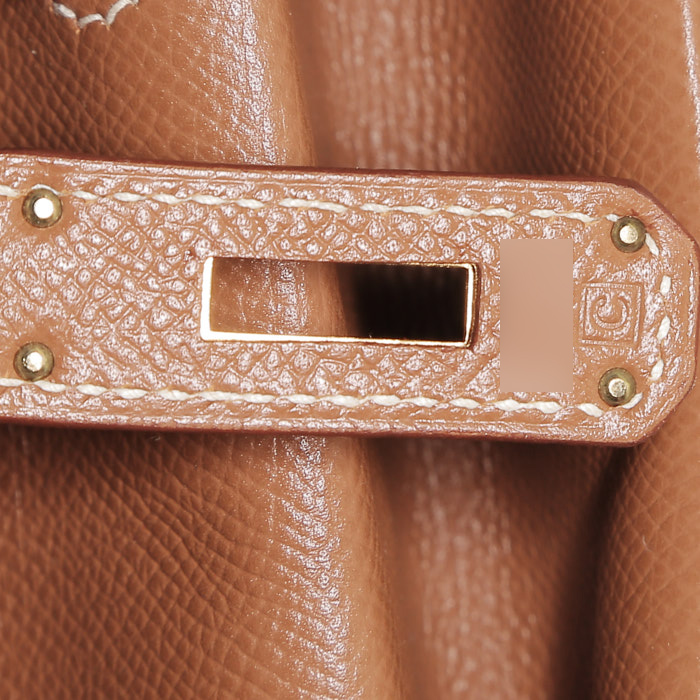 Borsa Hermès  Birkin 40 cm in pelle Epsom gold - Detail D4