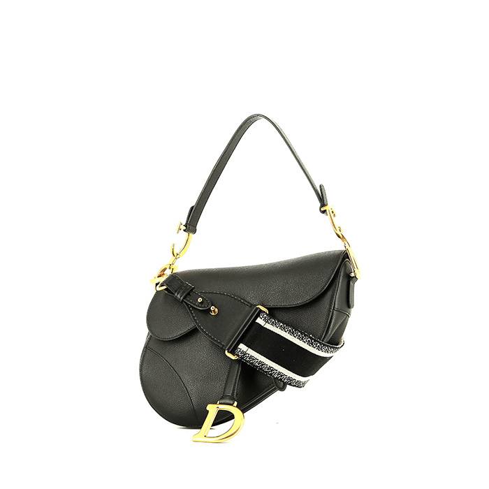 Dior  Saddle handbag  in black leather - 00pp
