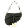 Dior  Saddle handbag  in black leather - 360 thumbnail