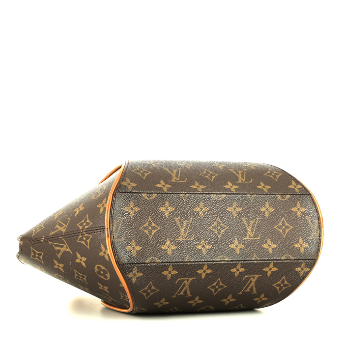 Borsa Louis Vuitton  Ellipse modello grande  in tela monogram marrone e pelle naturale - Detail D4