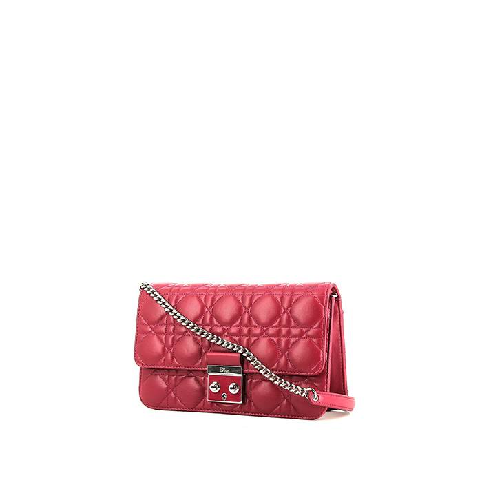 Dior  Promenade shoulder bag  in pink leather cannage - 00pp
