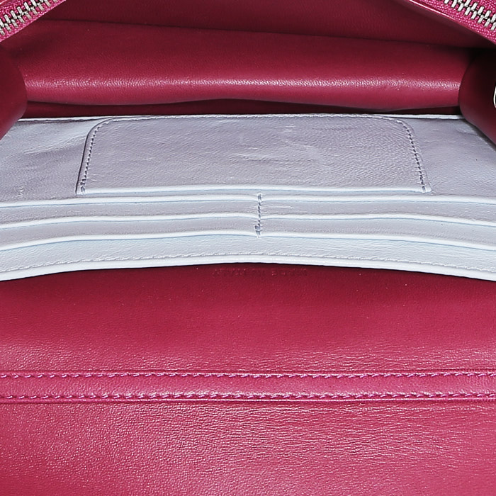 Sac bandoulière Dior  Promenade en cuir cannage rose - Detail D2