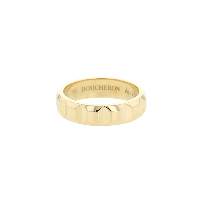 Boucheron Clou de Paris large model wedding ring in yellow gold - 00pp
