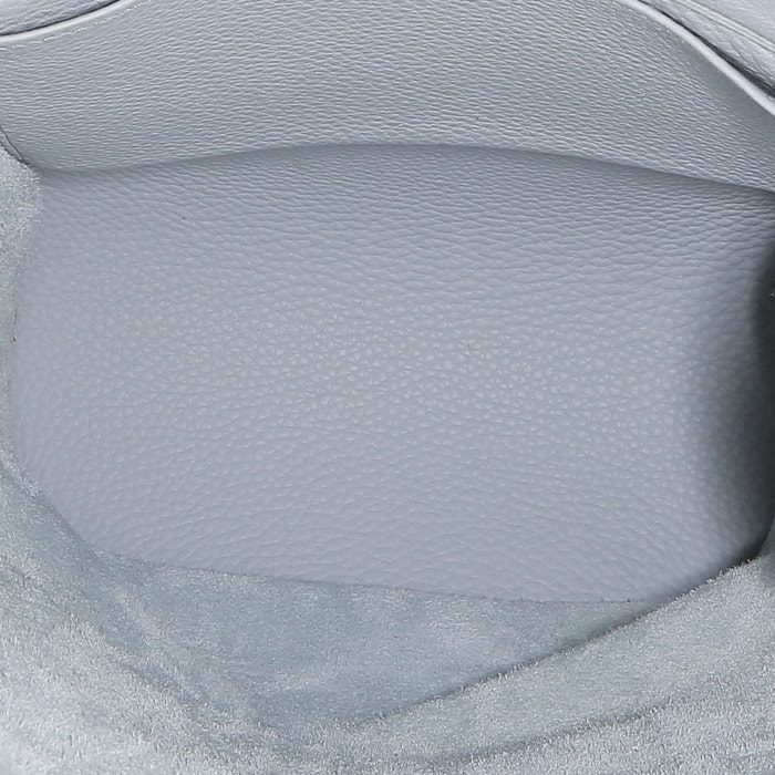 Hermès Sherpa backpack in blue Glacier leather - Detail D2