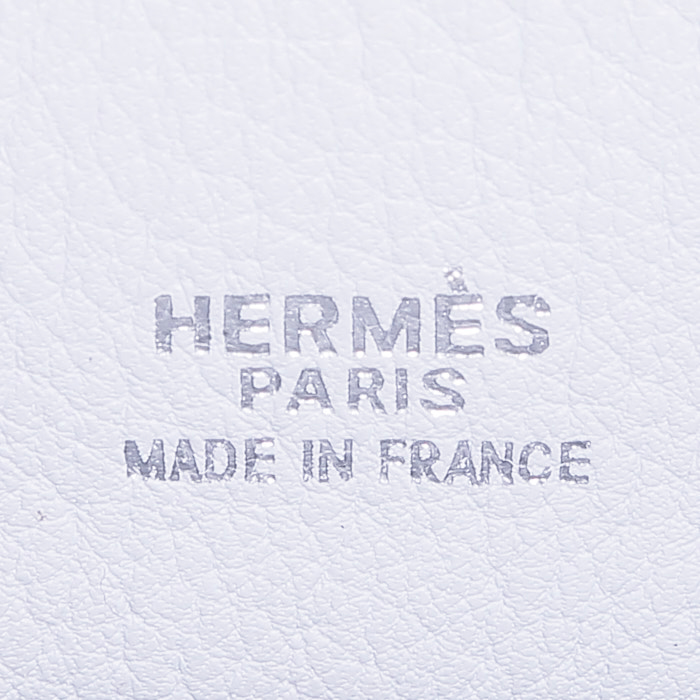 Hermès Sherpa backpack in blue Glacier leather - Detail D3