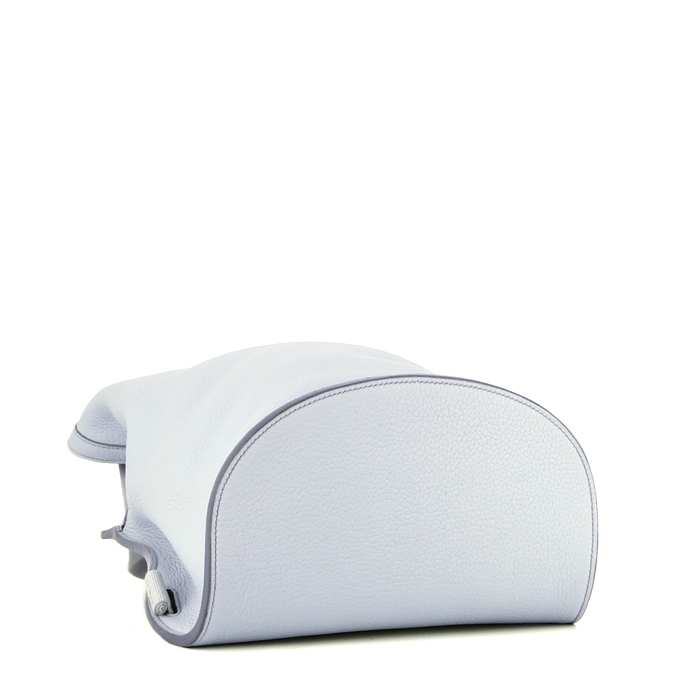 Mochila Hermès  Sherpa en cuero azul Glacier - Detail D4