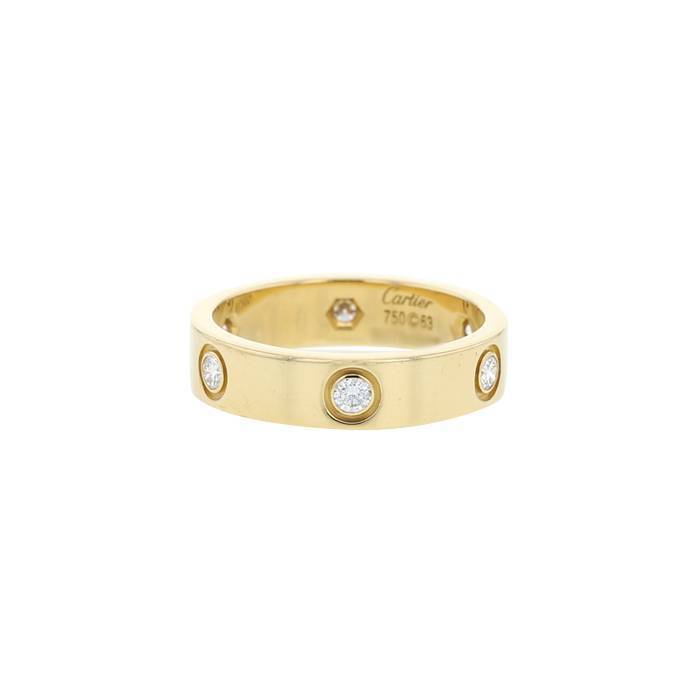 Cartier Love 6 diamants ring in yellow gold and diamonds - 00pp