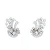 Vintage  earrings in platinium, white gold and diamonds - 360 thumbnail