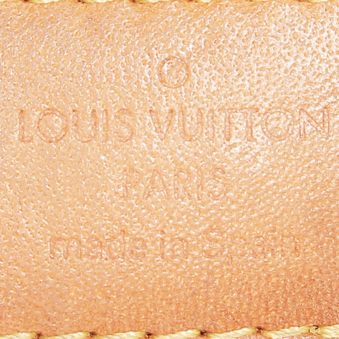 Bolsito de mano Louis Vuitton  Editions Limitées en lona Monogram marrón y cuero natural - Detail D3