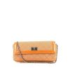 Bolso de mano Chanel  Baguette en lona acolchada marrón y charol marrón - 360 thumbnail