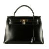 Hermès  Kelly 32 cm handbag  in black box leather - 360 thumbnail