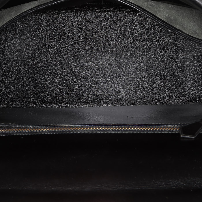 Bolso de mano Hermès  Kelly 32 cm en cuero box negro - Detail D3