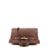 Hermes Haut à Courroies 32 cm handbag in chocolate brown leather taurillon clémence - 360 Front thumbnail
