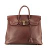 Hermes Haut à Courroies 32 cm handbag in chocolate brown leather taurillon clémence - 360 thumbnail