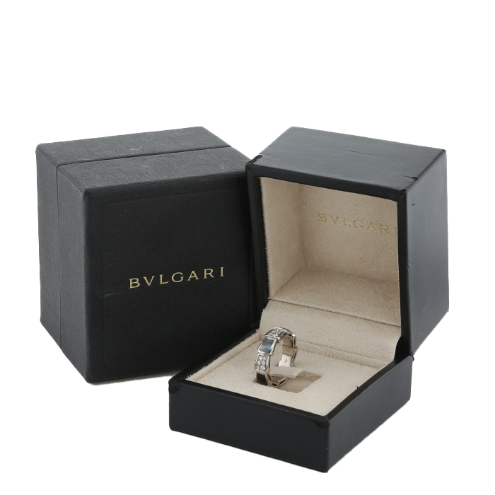 Bague Bulgari Serpenti Viper en or blanc, diamants et nacre - Detail D2