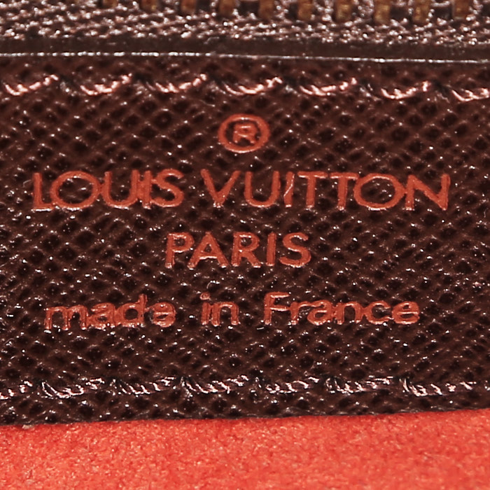 Shopping bag Louis Vuitton  Bucket in tela a scacchi marrone e pelle marrone - Detail D4