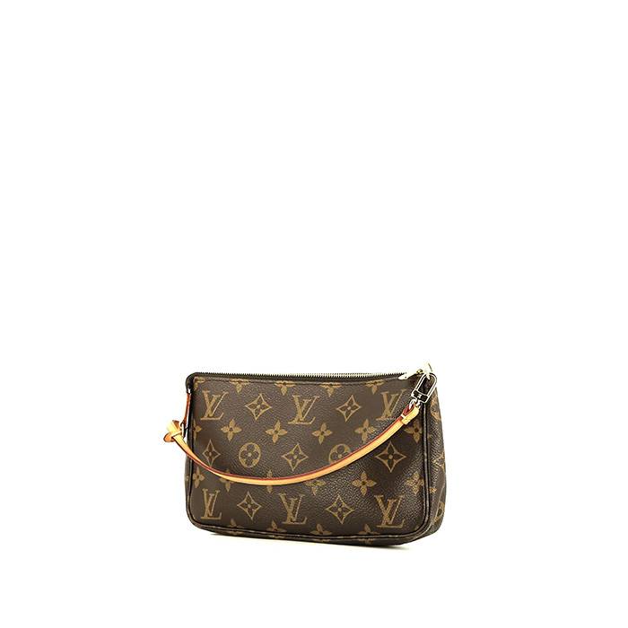 Louis Vuitton  Pochette accessoires pouch  in brown monogram canvas  and natural leather - 00pp