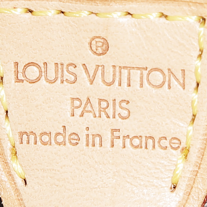 Pochette Louis Vuitton  Pochette accessoires in tela monogram marrone e pelle naturale - Detail D3