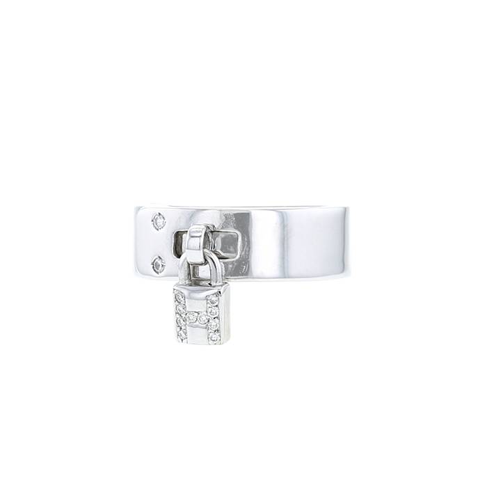 Hermès Kelly ring in white gold and diamonds - 00pp