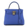Borsa Hermès  Kelly 25 cm in pelle togo bleu Royal - 360 thumbnail