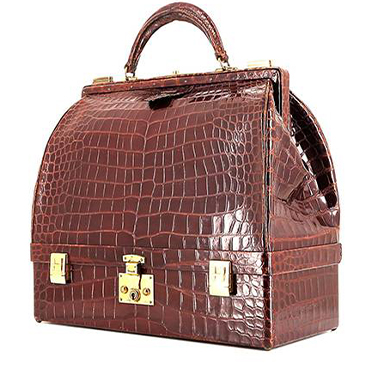 Borsa Hermès  Malette in coccodrillo marrone