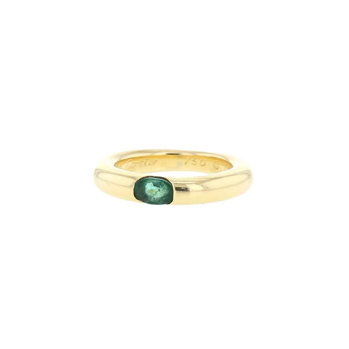 Cartier Ellipse ring in yellow gold and emerald - 00pp