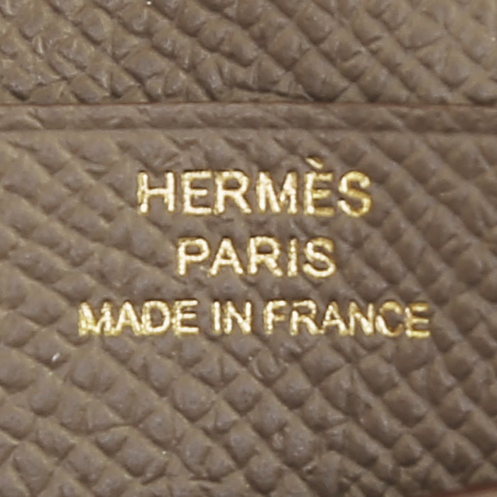 Portafogli Hermès  Bearn in pelle Epsom etoupe - Detail D3