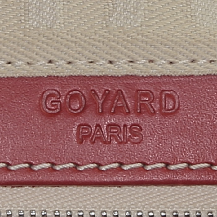 Sac de voyage Goyard Croisière en toile monogram rouge - Detail D4