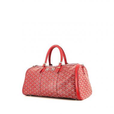 Bolsa de viaje Goyard  Croisière en lona Monogram roja