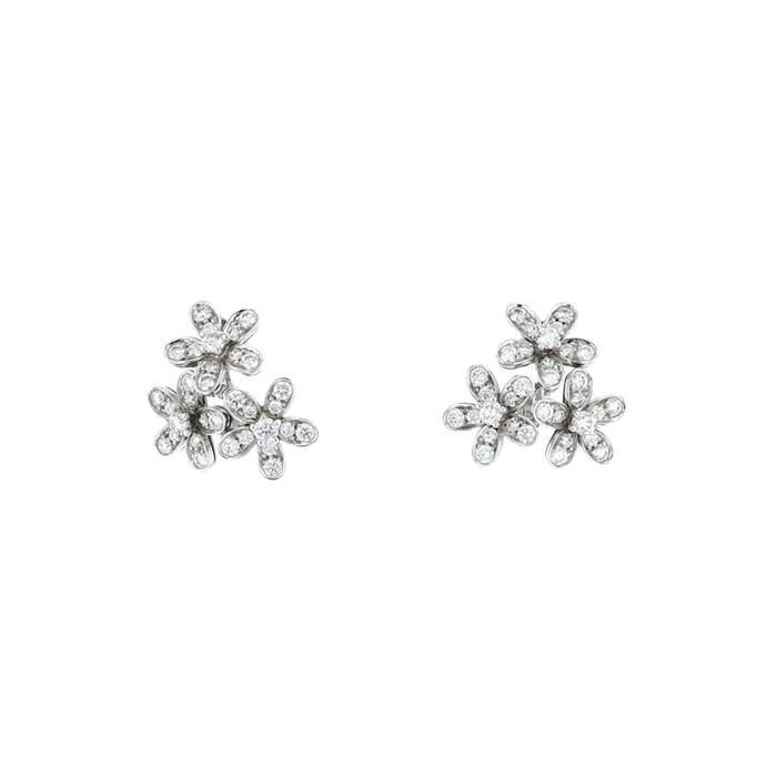 18 Karat White Gold Magic Alhambra Diamond Earrings by Van Cleef & Arpels |  J.S. Fearnley | 5506