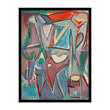 Bram van Velde, "Composition XLVI", lithographie en couleurs sur papier, signée et numérotée, de 1980