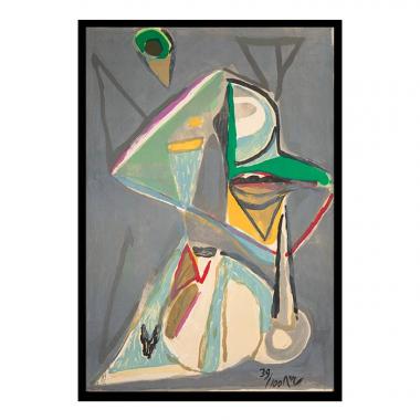 Bram van Velde, "Composition XXII", lithographie en couleurs sur papier, signée et numérotée, de 1975