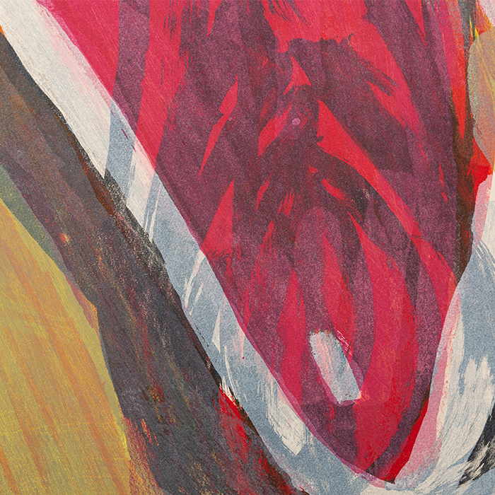 Bram van Velde, "Composition XXI", lithograph in colors on paper, signed and numbered, of 1975 - Detail D1
