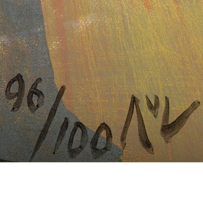 Bram van Velde, "Composition XXI", lithograph in colors on paper, signed and numbered, of 1975 - Detail D2