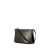 Celine  Trio small model  shoulder bag  in black python  and black leather - 00pp thumbnail