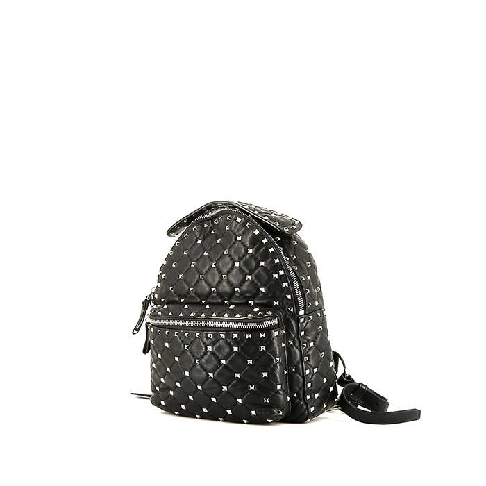 Valentino Garavani  Rockstud backpack  in black quilted leather - 00pp