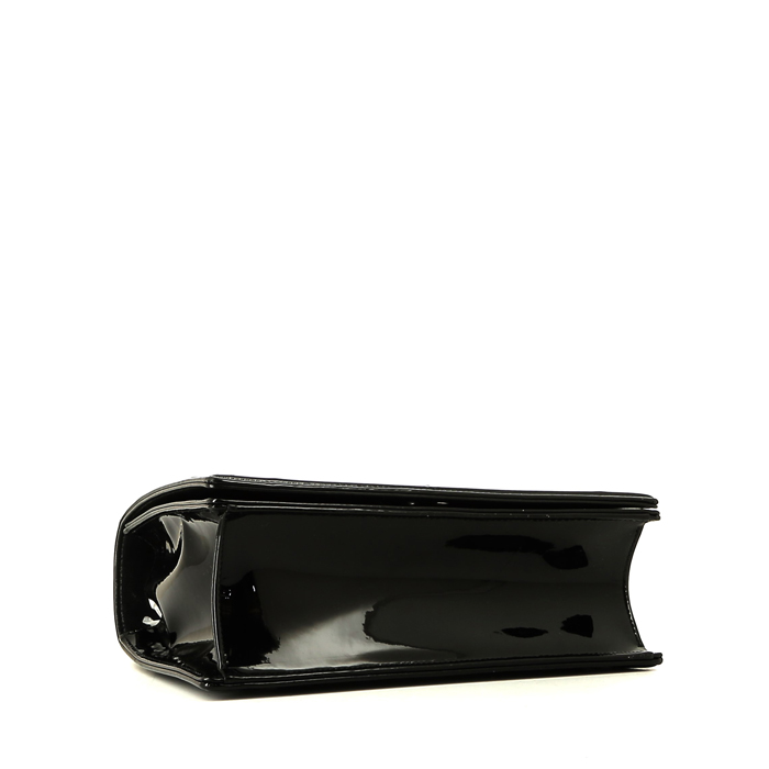 Dior  Diorama shoulder bag  in black patent leather - Detail D5