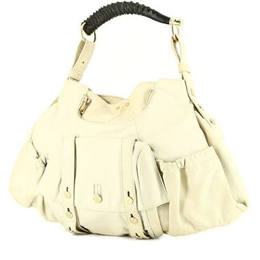 Bolso de mano Saint Laurent  Mombasa en cuero beige