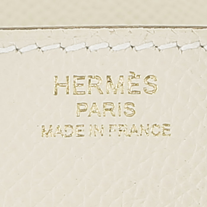 Bolso de mano Hermès  Birkin 25 cm en cuero epsom Nata - Detail D3