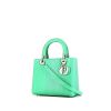 Dior  Lady Dior medium model  handbag  in green python - 00pp thumbnail