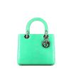 Dior  Lady Dior medium model  handbag  in green python - 360 thumbnail