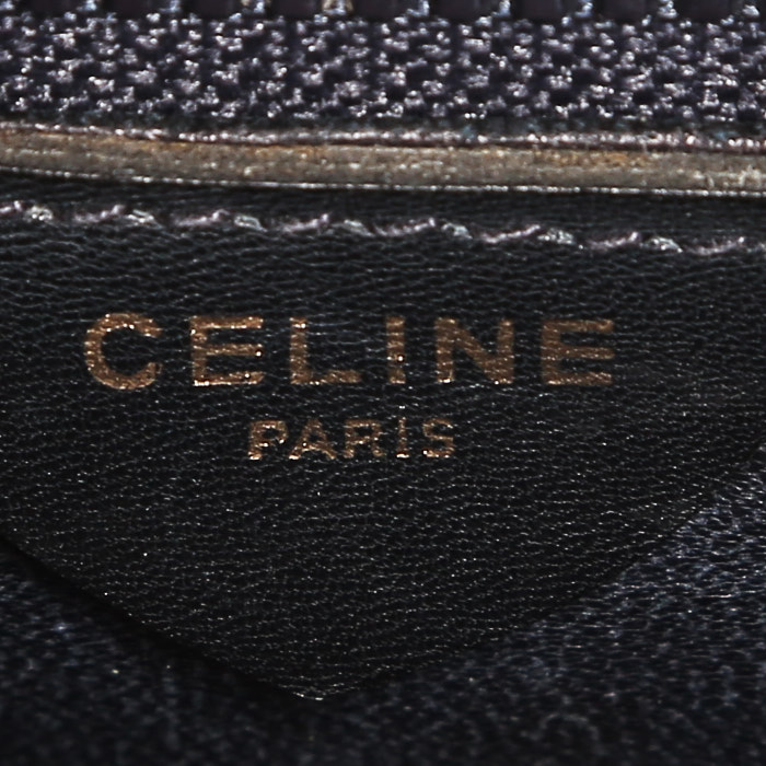 Sac à main Celine  Vintage en cuir bleu-marine - Detail D3