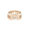 Tiffany & Co Atlas ring in pink gold and diamonds - 360 thumbnail