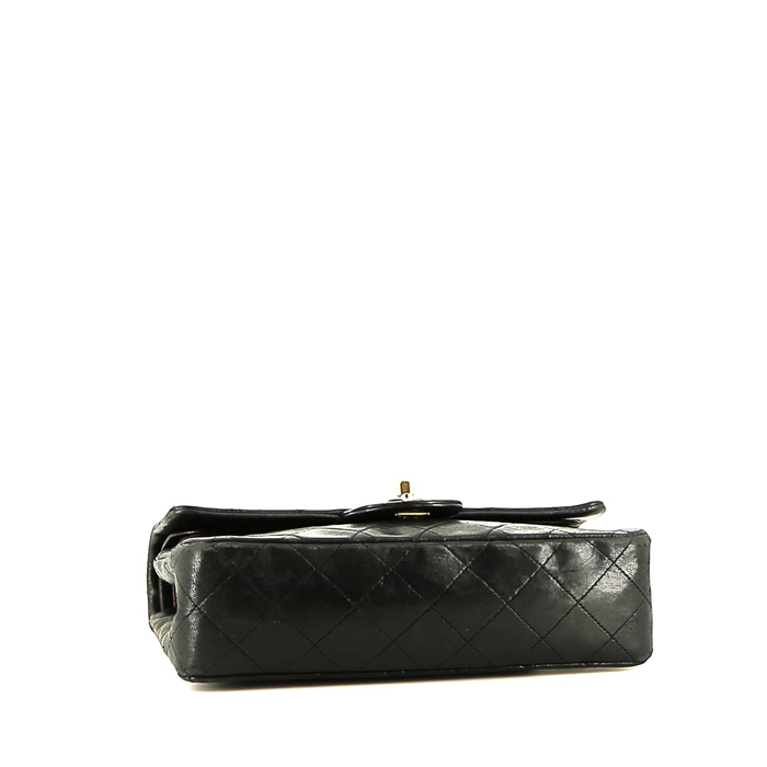 Chanel  Timeless Petit handbag  in black quilted leather - Detail D5