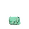 Chanel  Mini Timeless mini  shoulder bag  in green quilted leather - 00pp thumbnail