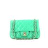 Chanel  Mini Timeless mini  shoulder bag  in green quilted leather - 360 thumbnail