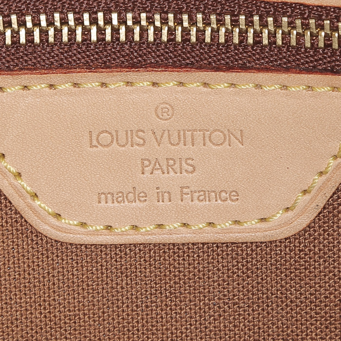 Bolso de mano Louis Vuitton  Looping en lona Monogram y cuero natural - Detail D3