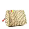 Dior  Rasta handbag  in beige monogram canvas Oblique  and red leather - Detail D4 thumbnail