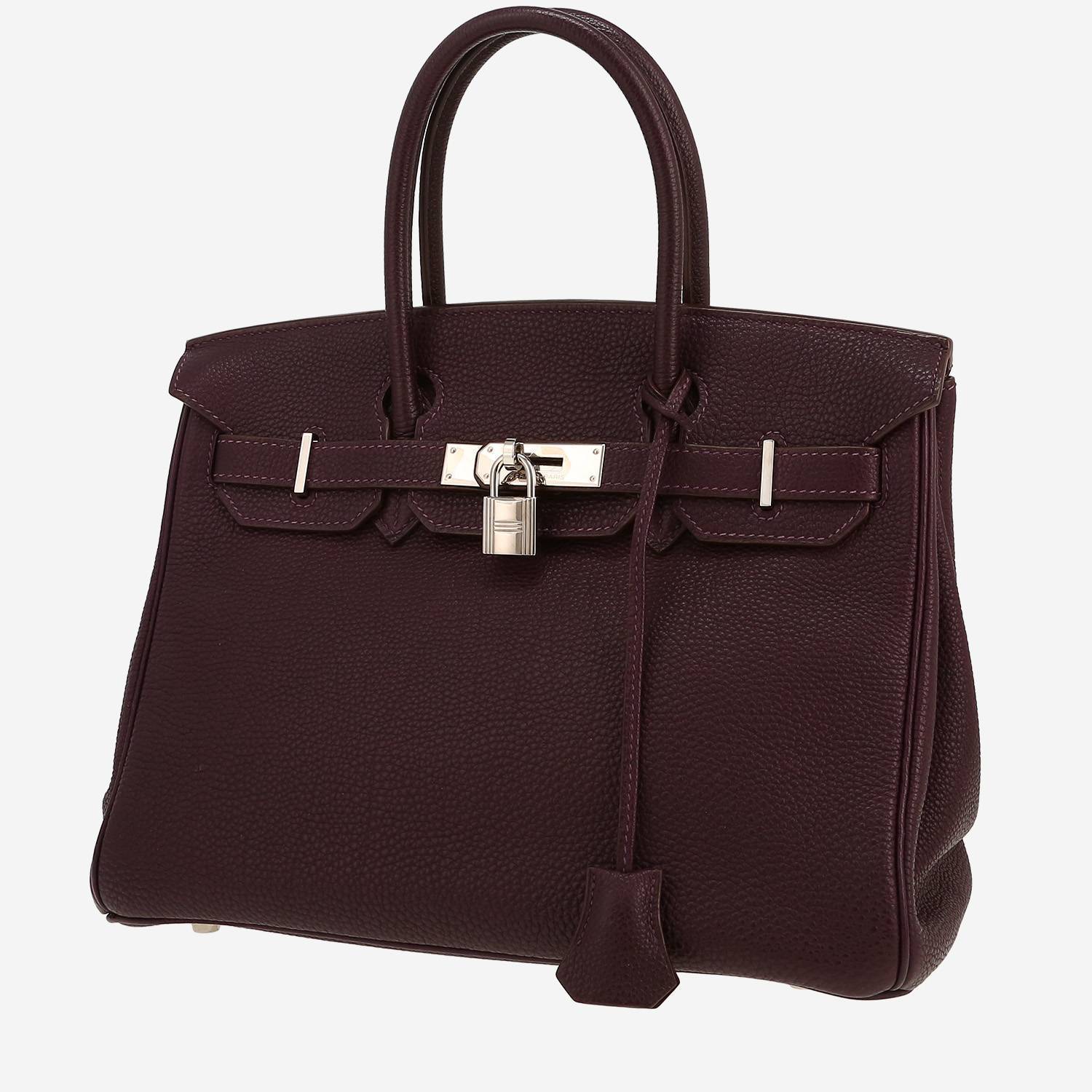 Hermès  Birkin 30 cm handbag  in plum togo leather
